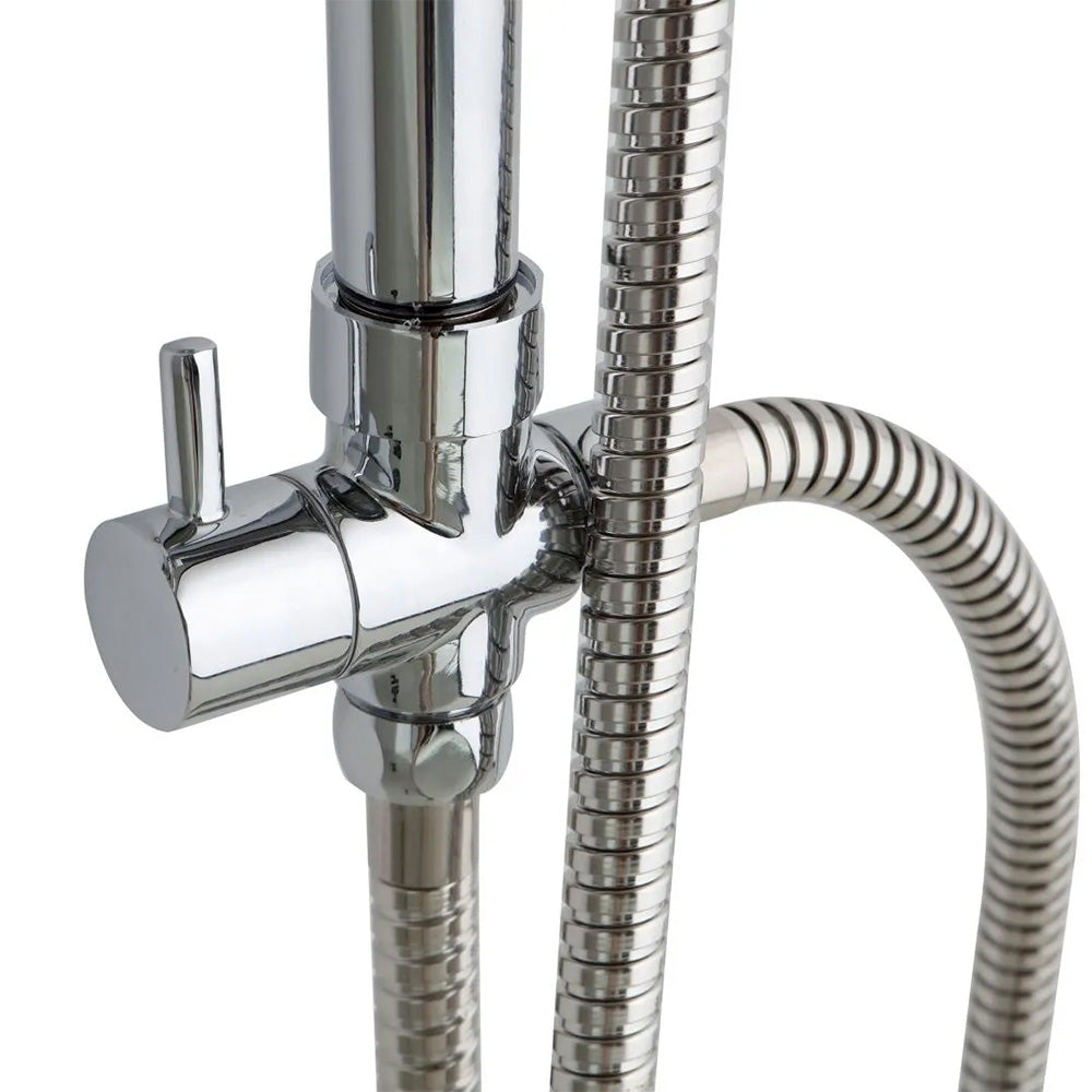 Deviatore colonna doccia ottone cromato universale cromato adattatore