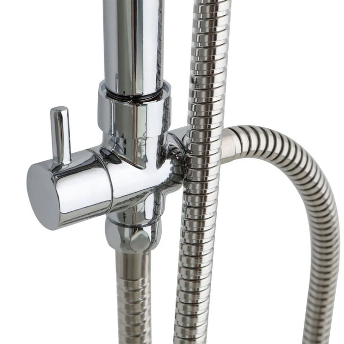 Deviatore colonna doccia ottone cromato universale cromato adattatore