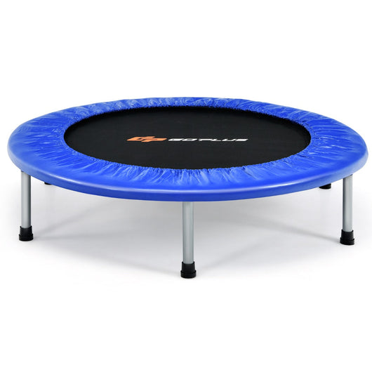 Trampolino pieghevole ø95,5 x 21,5 cm per uso interno ed esterno con elevata sicurezza e facile montaggio in PVC blu 20_0014490