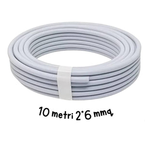 Cavo elettrico fg16or 2x6 mm² grigio 0,6/1 kv matassa 10 metri