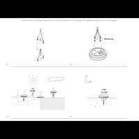 Twist - Lampada Solare da Esterno 1W Luce LED con picchetto 2700K/RGB, IP54, Angolo 180°, Classe III, ABS Nero - Beneito Faure