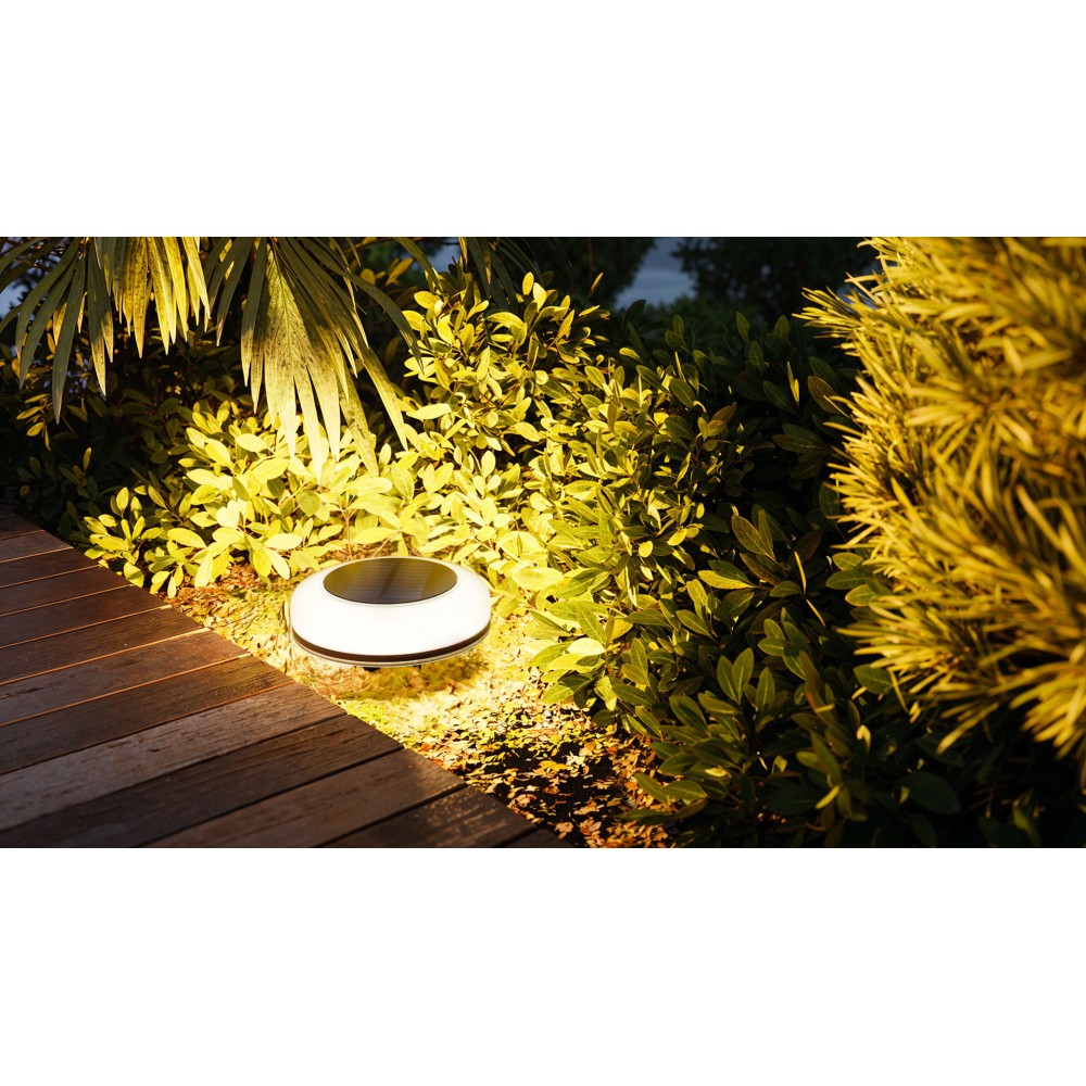 Twist - Lampada Solare da Esterno 1W Luce LED con picchetto 2700K/RGB, IP54, Angolo 180°, Classe III, ABS Nero - Beneito Faure