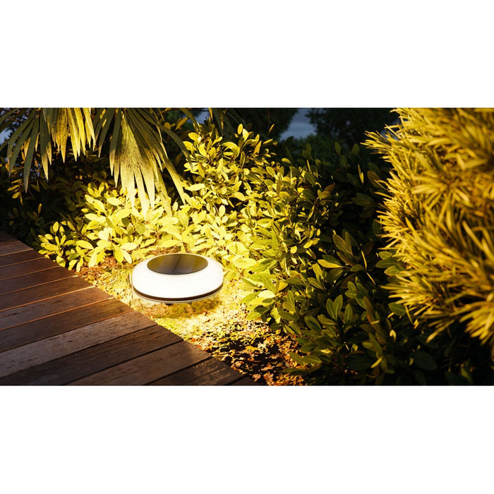 Twist - Lampada Solare da Esterno 1W Luce LED con picchetto 2700K/RGB, IP54, Angolo 180°, Classe III, ABS Nero - Beneito Faure