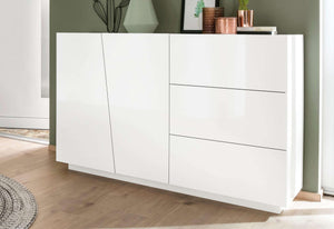 Mobile VEGA L 140.9 x H 86 x P 43 cm colore bianco lucido