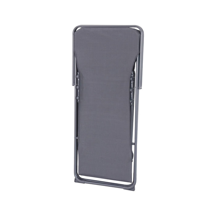 Set di 4 sedie a sdraio da giardino pieghevoli, antracite