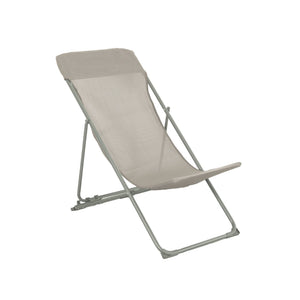 Set di 4 sedie a sdraio da giardino pieghevoli, verde kaki