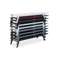 Set di 2 lettini prendisole in alluminio e textilene multiposizione,