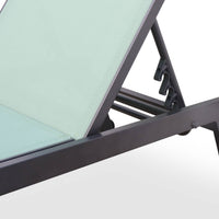 Set di 2 lettini prendisole in alluminio e textilene multiposizione,