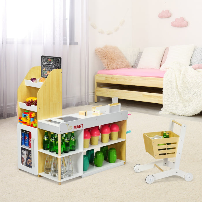 Supermercato giocattolo con carrello della spesa, Giocattolo con registratore di cassa-Cucine giocattoli