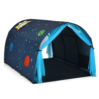 Tenda da gioco per letto dei bambini con borsa di trasporto, Casetta portatile con doppia tenda a rete Blu-Tende e Casette per bambini