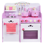 Cucina per bambini con lavello estraibile 60 x 30 x 63 cm stile moderno e accogliente MDF rosa 20_0011632