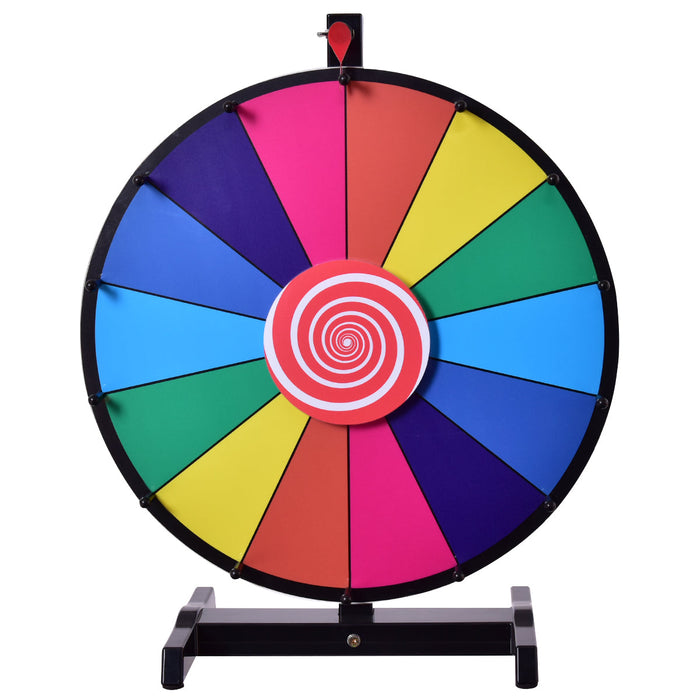 Gioco da tavolo Ruota della fortuna 18 pollici (φ 48 cm) giochi da tavolo personalizzabili con penna cancellabile, 2 puntatori 20_0007499