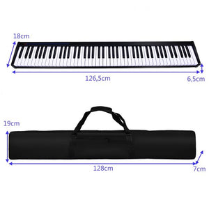 Tastiera elettrica con 88 tasti 128 ritmi 128 note regolazione dinamica interfaccia midi/usb con funzione bluetooth e borsa 20_0007111