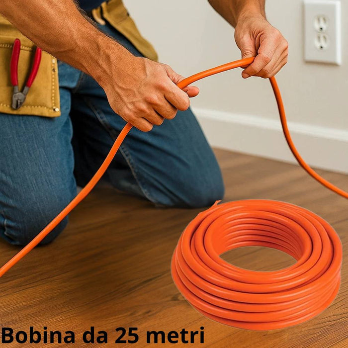 Cavo fror multipolare flessibile antifiamma arancio gommato per impianti *** lunghezza metri 50, sezione conduttore 3...