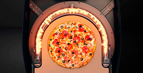 Witt ETNA FERMO Forno Pizza Stone, IN REGALO CARRELLO PORTA FORNO