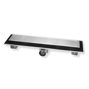 Canale canaletta pavimento lineare scarico doccia acciaio inox satinato canalina *** misure l685xh63>115 mm, confezio...