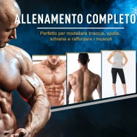 Set 2 in 1 Bilanciere e Manubri Pesi da 20kg, Dischi con Rivestimento in Plastica Antigraffio, Rosso e Nero