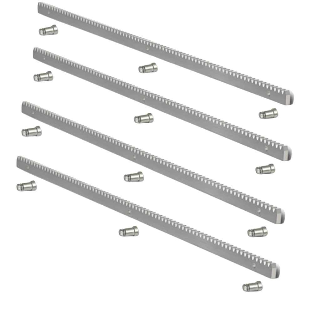 Barra cremagliera acciaio zincato 30x12 1 metro cancello scorrevole e bulloni *** numero pezzi 4, confezione 1