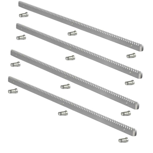 Barra cremagliera acciaio zincato 30x12 1 metro cancello scorrevole e bulloni *** numero pezzi 4, confezione 1