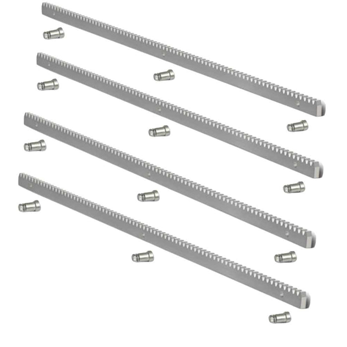 Barra cremagliera acciaio zincato 30x12 1 metro cancello scorrevole e bulloni *** numero pezzi 4, confezione 1