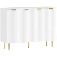 Credenza da cucina con armadi a 2 ante e ripiano regolabile 120 x 40 x 90 cm, Bianco