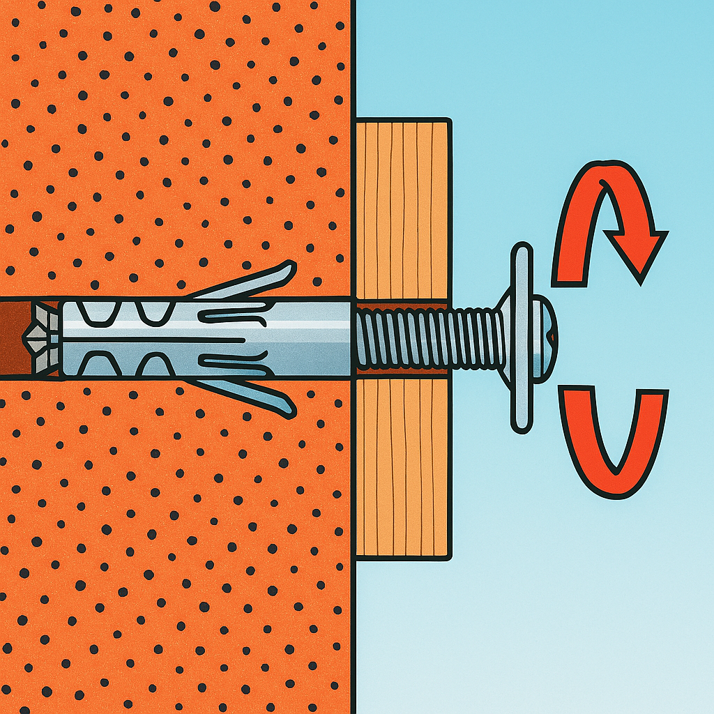 Fissaggio espandibile materiali pieni semipieni sb 9/4 vite t.s.c. 100 pezzi