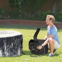 28494EX - Bubble Glow Deluxe Cm 196X71 4 Posti Con Pompa, Riscaldatore, Sistema Di Purificazione Acqua, Telo Base, Telo Copertura, 2 Poggia Testa, Led Multi-Color