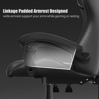 Sedia gaming ergonomica - RATTANTREE - con Supporto Lombare Sedia da Gioco in Pelle Pu con Altezza Regolabile - Nero
