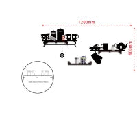 Sticker Da Muro Kitchen Con Mensole Cm 120X60