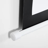 Telo Proiettore 80" 16:9 con Corda di Regolazione, in Plastica e Metallo, 187x8x150 cm, Bianco
