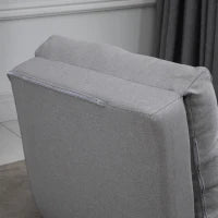 Poltrona Letto 3 in 1 Convertibile in Chaise Longue e Divano da Terra con 2 Cuscini, Grigio Chiaro