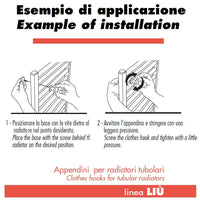 Pika' 2 appendini per radiatori liu' classic colore blu