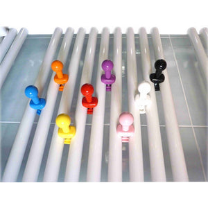 Pika' 2 appendini per radiatori liu' sfera colore bianco