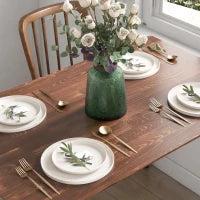 Tavolo da pranzo ampio per 4-6 persone in legno, 120x75x76 cm, Marrone