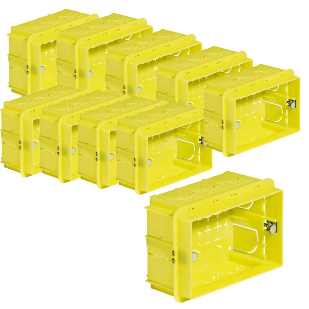 Bticino bti503e kit 10pz scatole incasso 3 moduli civili gialle