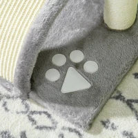 Albero tiragraffi per gatti con palline giocattolo, in sisal 35,5 x 37 x 46 cm, Grigio