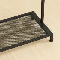 Supporto da Ingresso, Asta per Abiti, Scaffale Scarpe Spazio Archiviazione Rovere