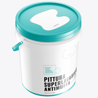 Pittura acrilica ultra opaca super lavabile antimuffa protezione antibatterica *** formato 2.5 lt, confezione 1