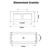Gewiss scatola parete grigia ip40 6 posti gw27005