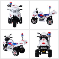 Moto Elettrica per Bambini da 3-5 Anni Motorino Elettrico Giocattolo 3 Ruote con Musica, Velocità 3KM/h, Luci 112×51×72.5cm