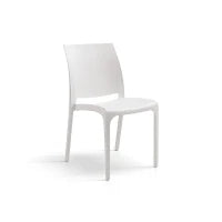 PAZZO DESIGN Sedia Alberto set da 4 sedie bianco, Polipropilene