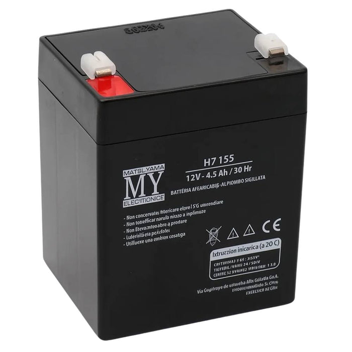 Batteria piombo 12v 4.5ah matsuyama hz155 sigillata compatta