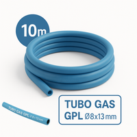 Tubo flessibile in gomma per gas gpl per impianti sicuri *** lunghezza metri 10, confezione 1