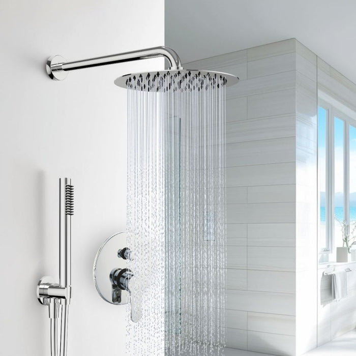 Kit doccia tondo completo di soffione doccetta e miscelatore con deviatore hope