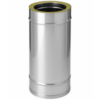 Elemento lineare doppia parete Ø 150/200 mm sp. 0,5 mm h. 500 mm canna fumaria