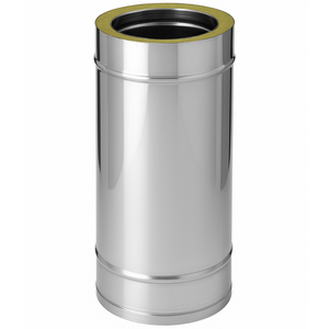 Elemento lineare doppia parete Ø 150/200 mm sp. 0,5 mm h. 500 mm canna fumaria