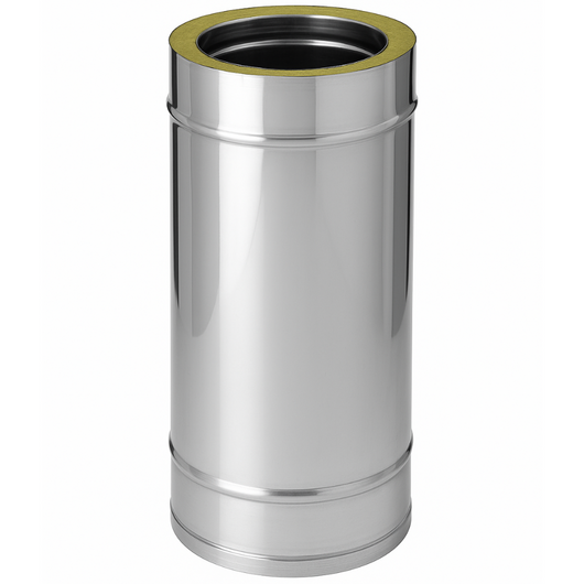 Elemento lineare doppia parete Ø 150/200 mm sp. 0,5 mm h. 500 mm canna fumaria