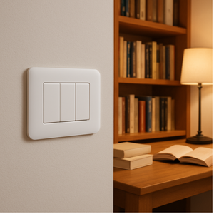 Biesse placca modulare bianca per bticino matix *** numero posti 3 moduli, confezione 1