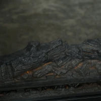 Camino Elettrico da Incasso a Terra con Timer, Fiamma e Temperatura Regolabile, 80x21.6x67.8 cm, Nero