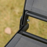 Dondolo a 2 Posti da Giardino con Tettuccio Regolabile, 140x118x162cm Grigio